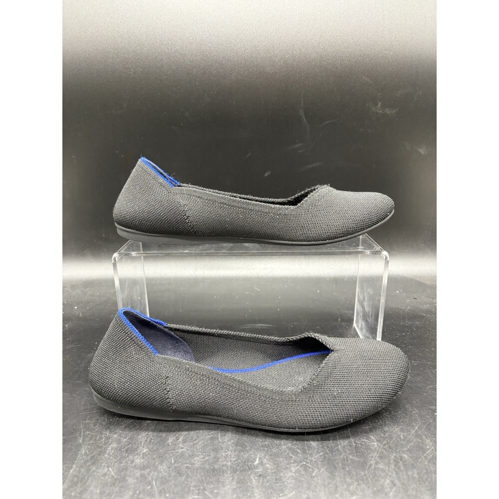 Rothys Shoes Womens Size 8 Black The Flat Rounded Toe Ballet Comfort Washable